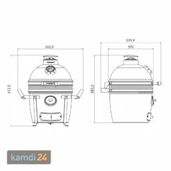 Yakiniku Keramik Grill Kamado Compact 13" Inkl. Campinggestell -Outdoorchef-ausverkauf yakiniku keramik grill kamado compact 13 inkl campinggestell 20388 m 11