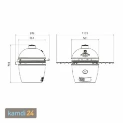 Yakiniku Keramik Grill Kamado L 19" -Outdoorchef-ausverkauf yakiniku keramik grill kamado l 19 20385 m 11