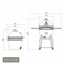 Yakiniku Keramik Grill Kamado L 19" Mit Gestell -Outdoorchef-ausverkauf yakiniku keramik grill kamado l 19 mit gestell 20384 m 11