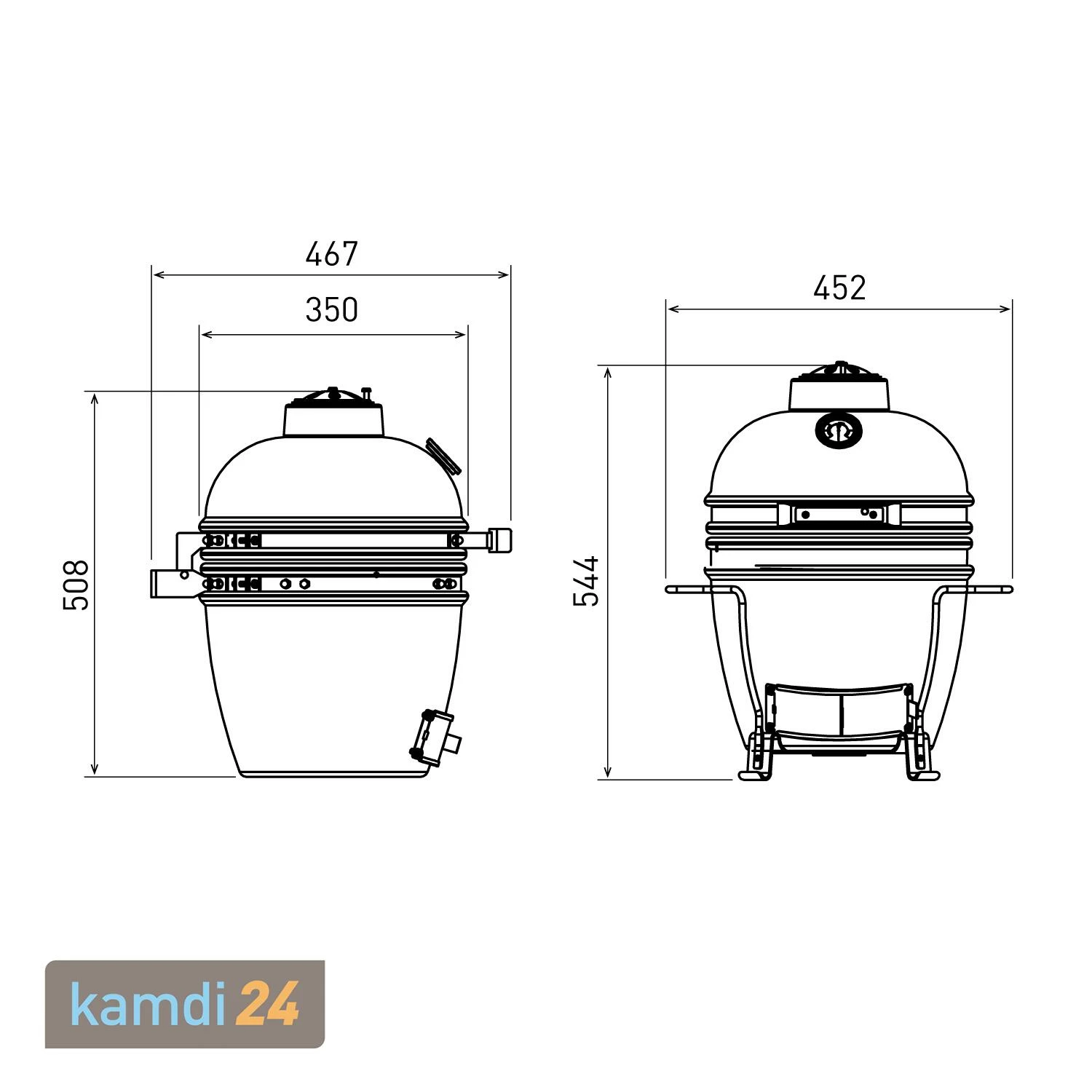 Yakiniku Keramik Grill Kamado Mini 11" Inkl. Tragegestell 10 Yakiniku Keramik Grill Kamado Mini 11" Inkl. Tragegestell – Bild 8