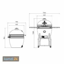 Yakiniku Keramik Grill Kamado XL 22" Mit Gestell -Outdoorchef-ausverkauf yakiniku keramik grill kamado xl 22 mit gestell 20382 m 11