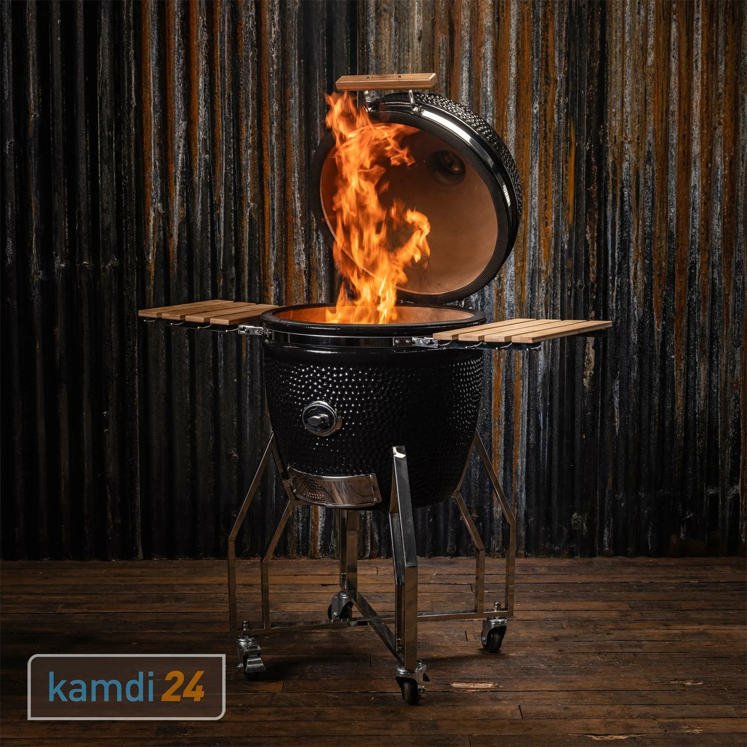 Yakiniku Keramik Grill Kamado XL 22" Mit Gestell Inkl. Pro-Set 12 Yakiniku Keramik Grill Kamado XL 22" Mit Gestell Inkl. Pro-Set – Bild 10