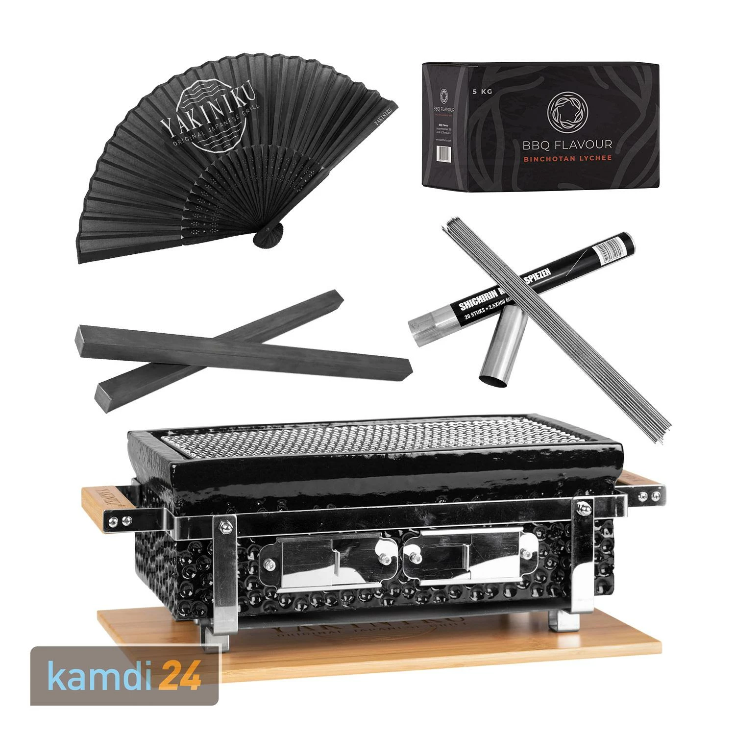Yakiniku Shichirin Keramik Grill Eckig 35x17 Cm Geschenkset Mit Yakitori Trägersystem, Yakitori Spießen, Grillfächer Und 5 Kg Binchotan Holzkohle Lychee 3 Yakiniku Shichirin Keramik Grill Eckig 35x17 Cm Geschenkset Mit Yakitori Trägersystem, Yakitori Spießen, Grillfächer Und 5 Kg Binchotan Holzkohle Lychee